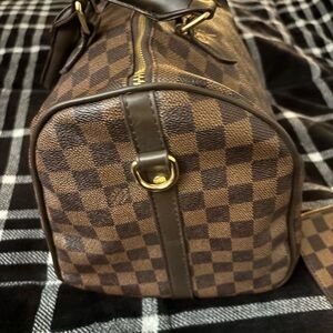 Stylish Brown Checkered Tote Bag